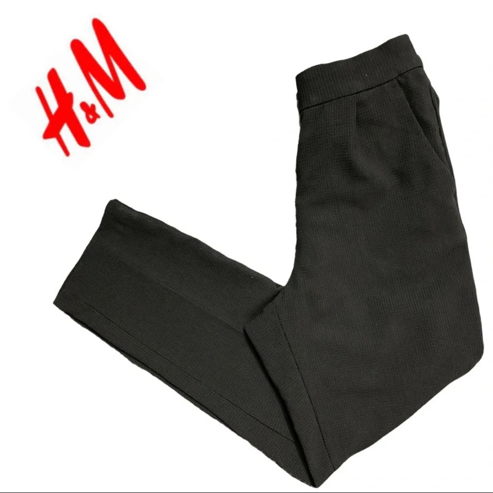 🛍️3/$40 H&M Casual Dress Pant Front & Rear Pockets Green Size 2